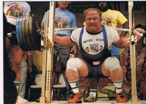 Fred Hatfield squatting